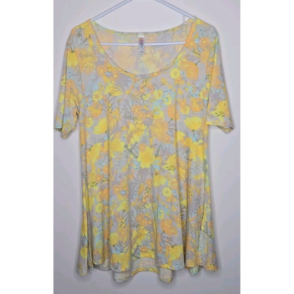 Lularoe Womens Top Tunic Blouse Tshirt Multicolor Floral Size Small